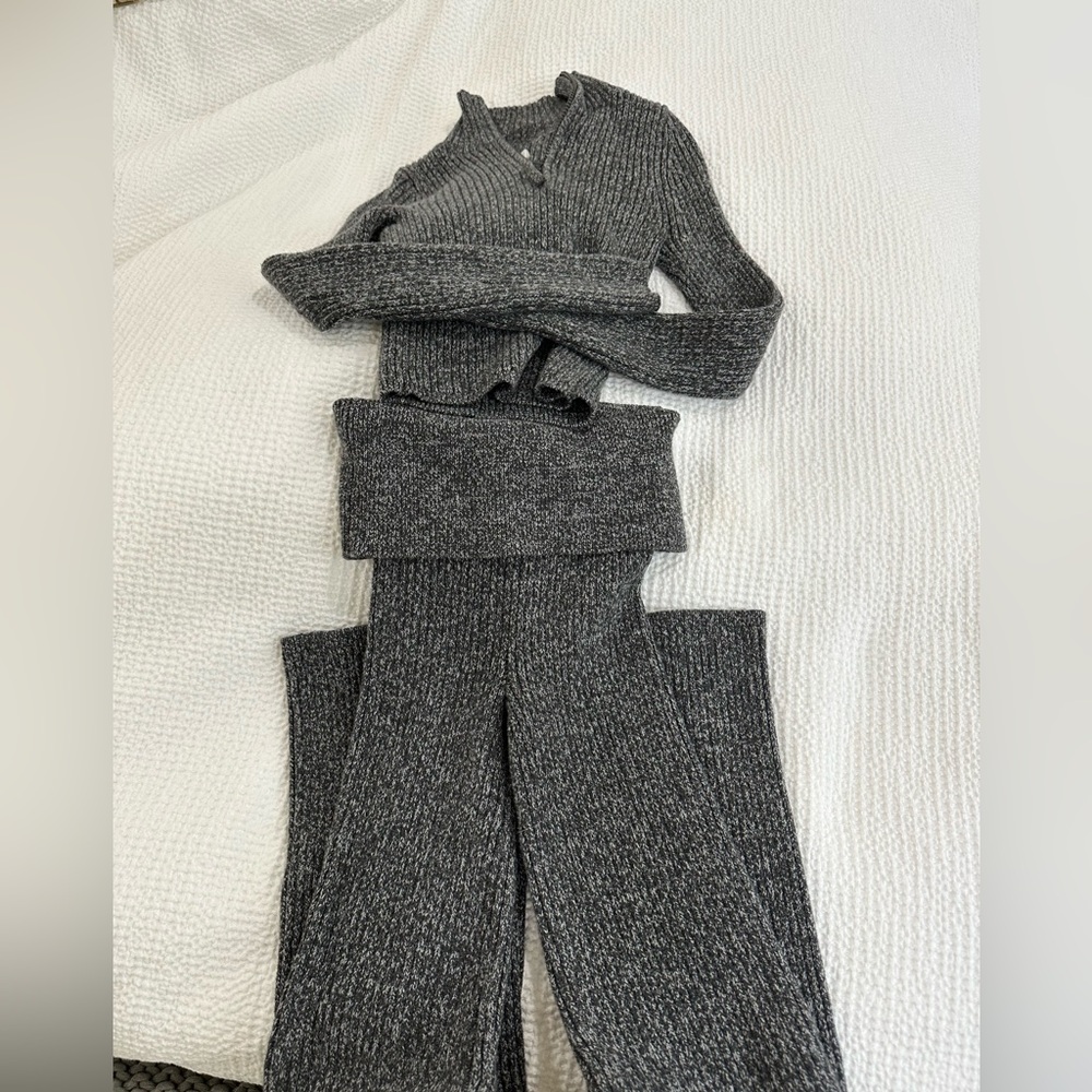 Aerie Gray Knit Lounge Set
